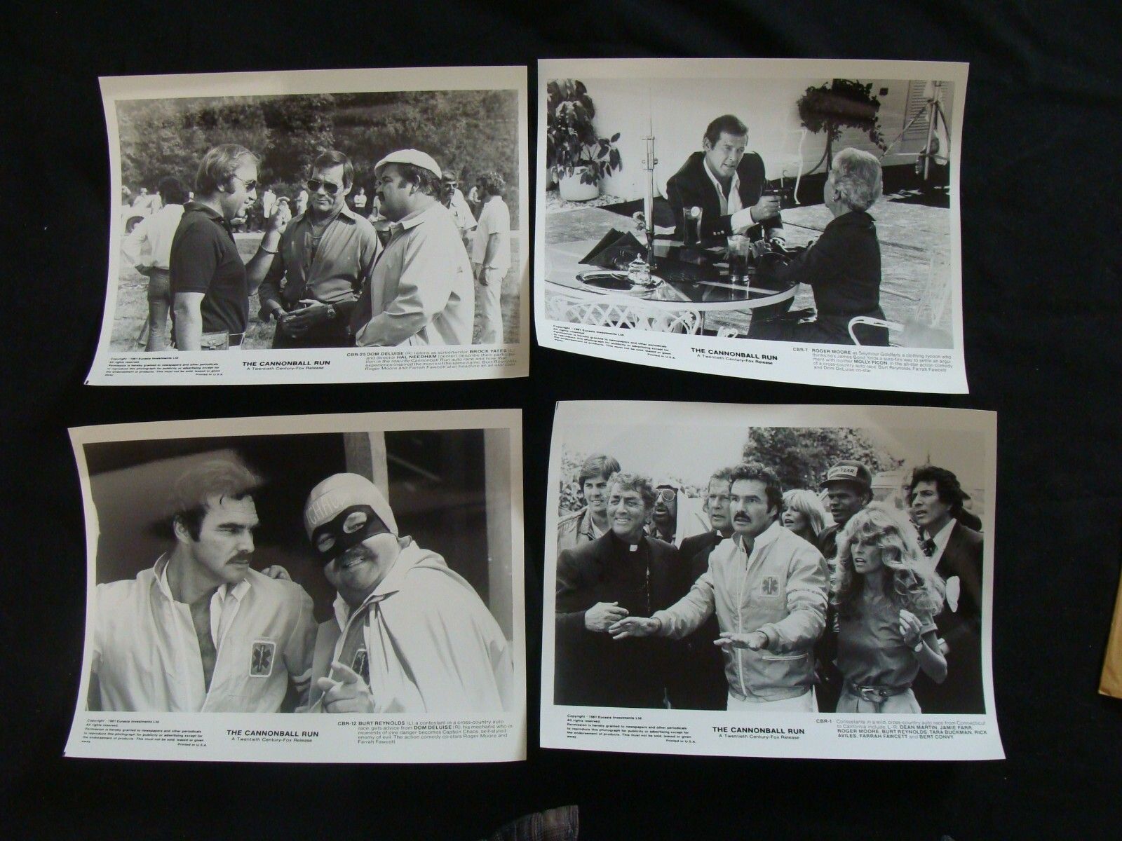 1600x1200 CANNONBALL RUN photo set of 7 BURT REYNOLDS FARRAH FAWCETT 8x10