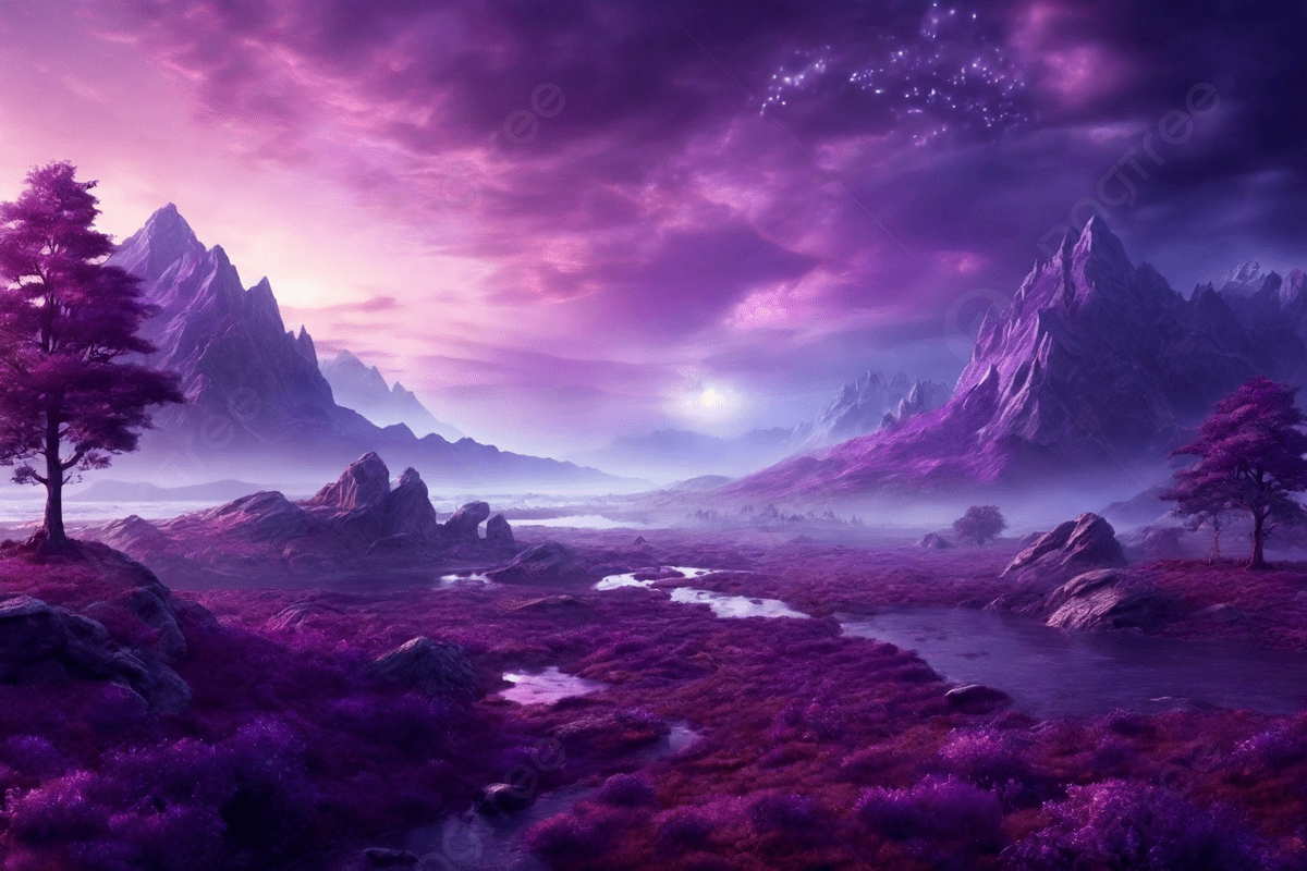 1200x800 Magical And Mystical Landscape Wallpaper In Purple Tones, Mystical, Fantasy, Magical Landscape Background Image And Wallpaper for Free Download
