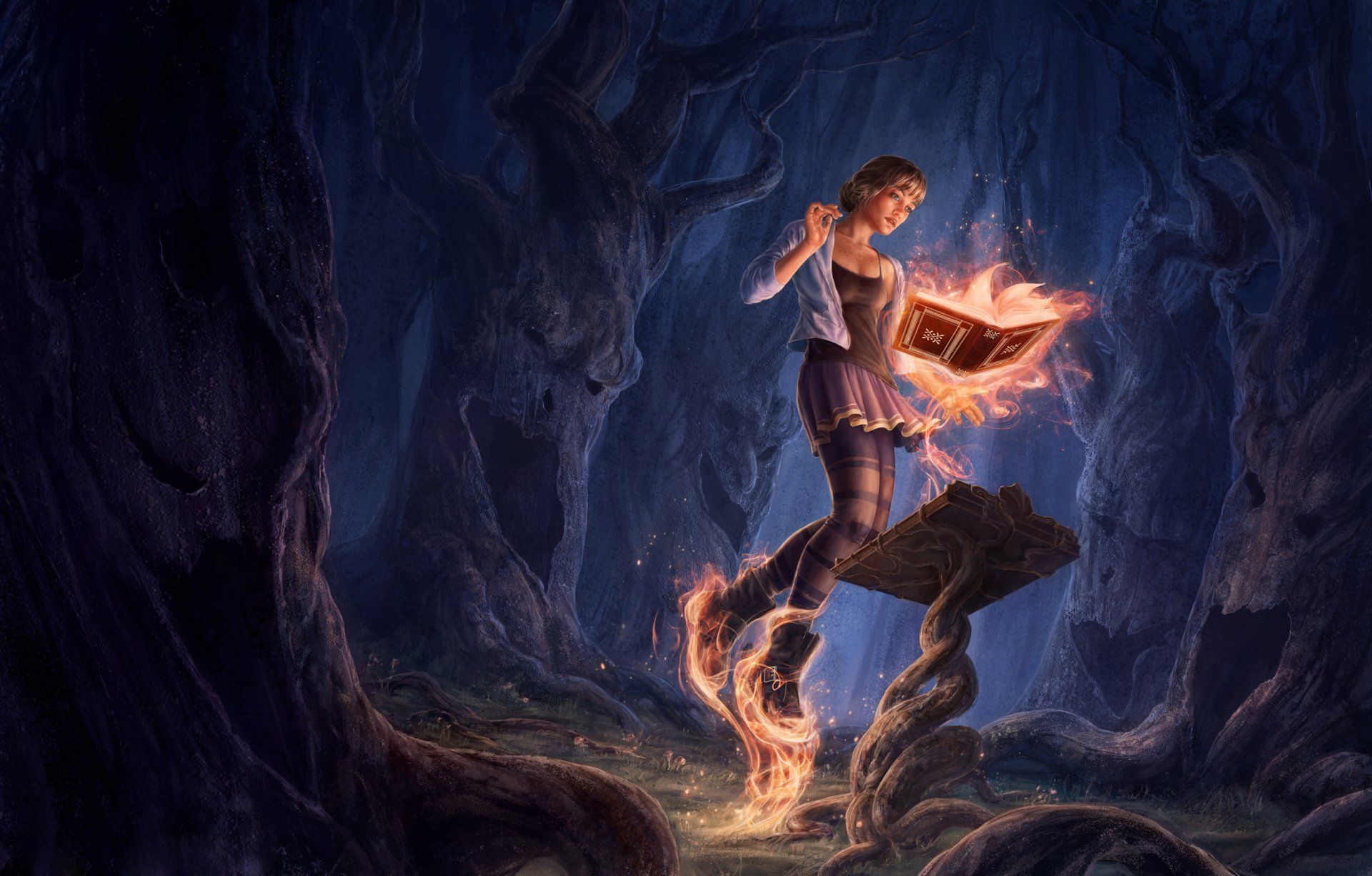 1920x1225 Enchanted Witch: Mystical Fantasy HD Wallpaper
