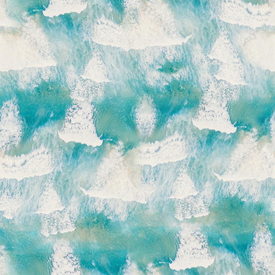 1080x1080 Ocean Waves Blue Wallpaper by Gray Malin, 24.2 inches Vertical Repeat