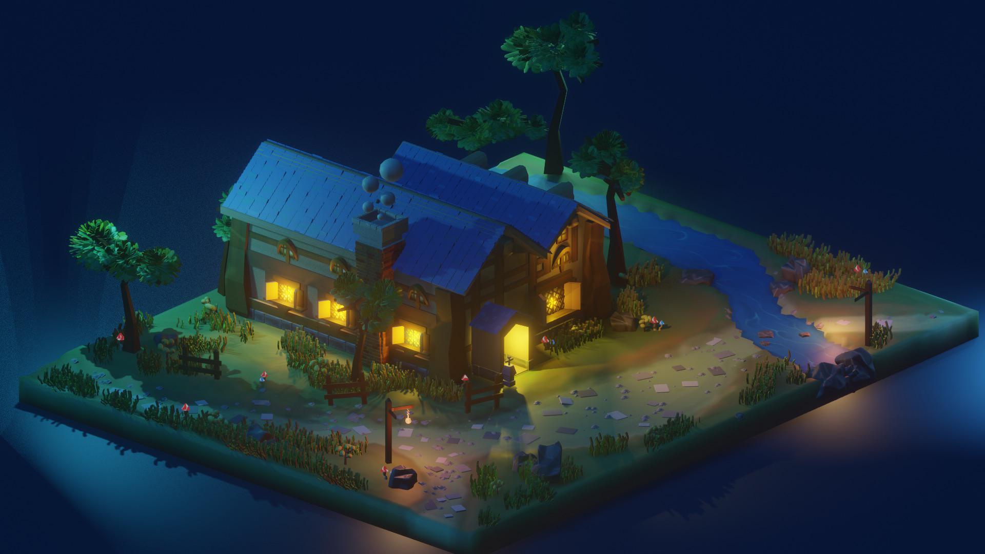 1920x1080 Tried to recreate Goldshire Inn. Hope you like it !