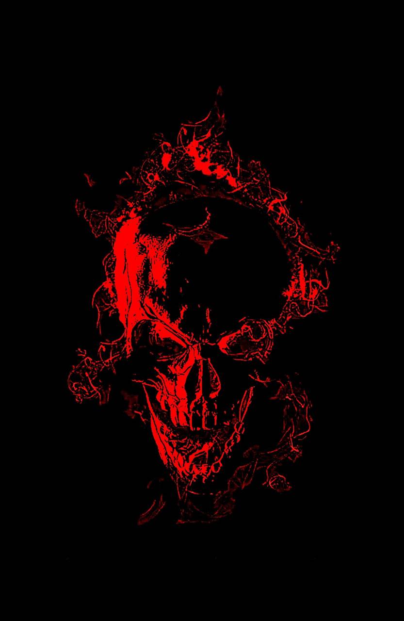 Red Lord Skull Red Skull amoled dark dead oled pink scary skulls  HD phone wallpaper  Peakpx