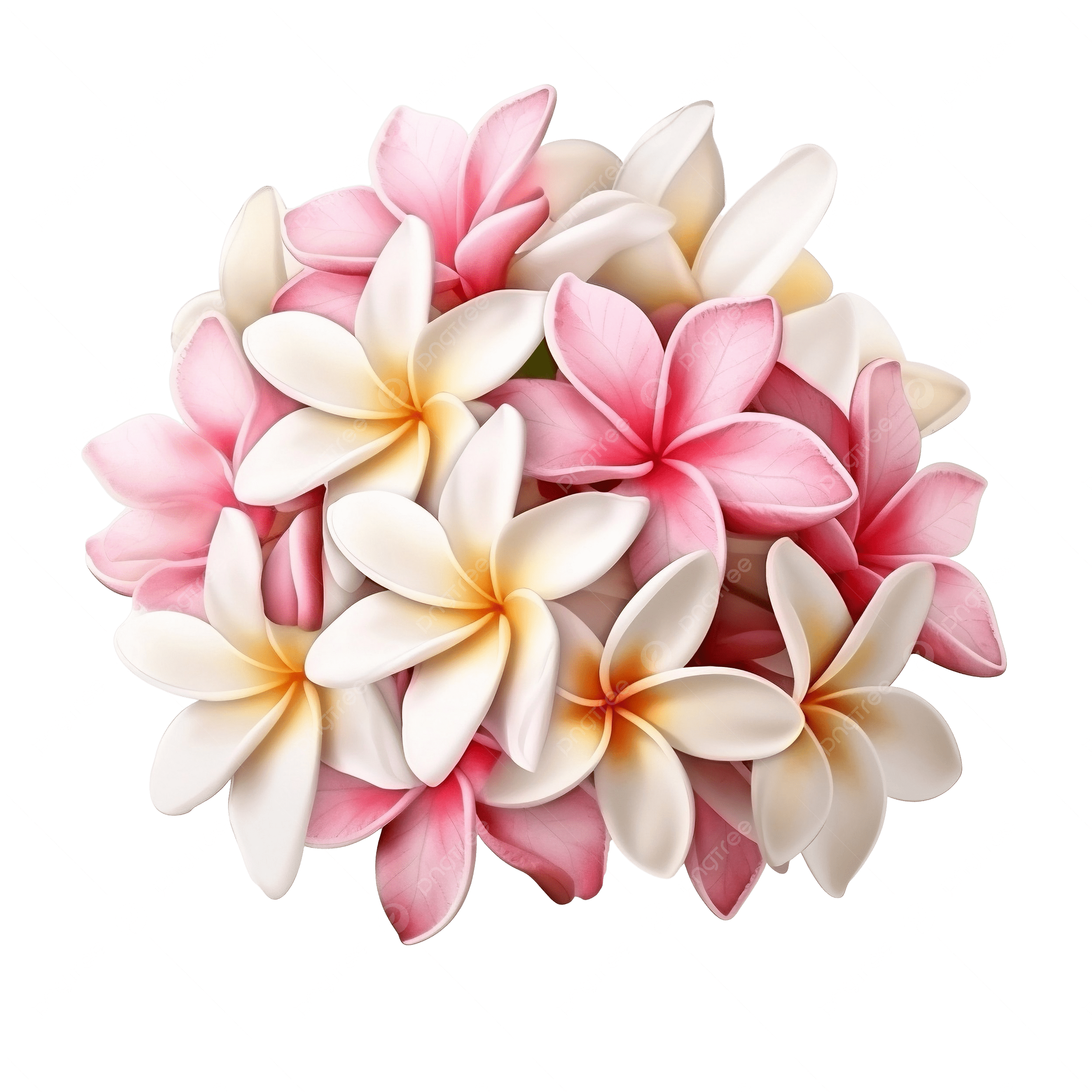 2500x2500 White Pink Bouquet Plumeria Flowers On Isolated Transparency Background, Flower, Floral, Pink PNG Transparent Image and Clipart for Free Download