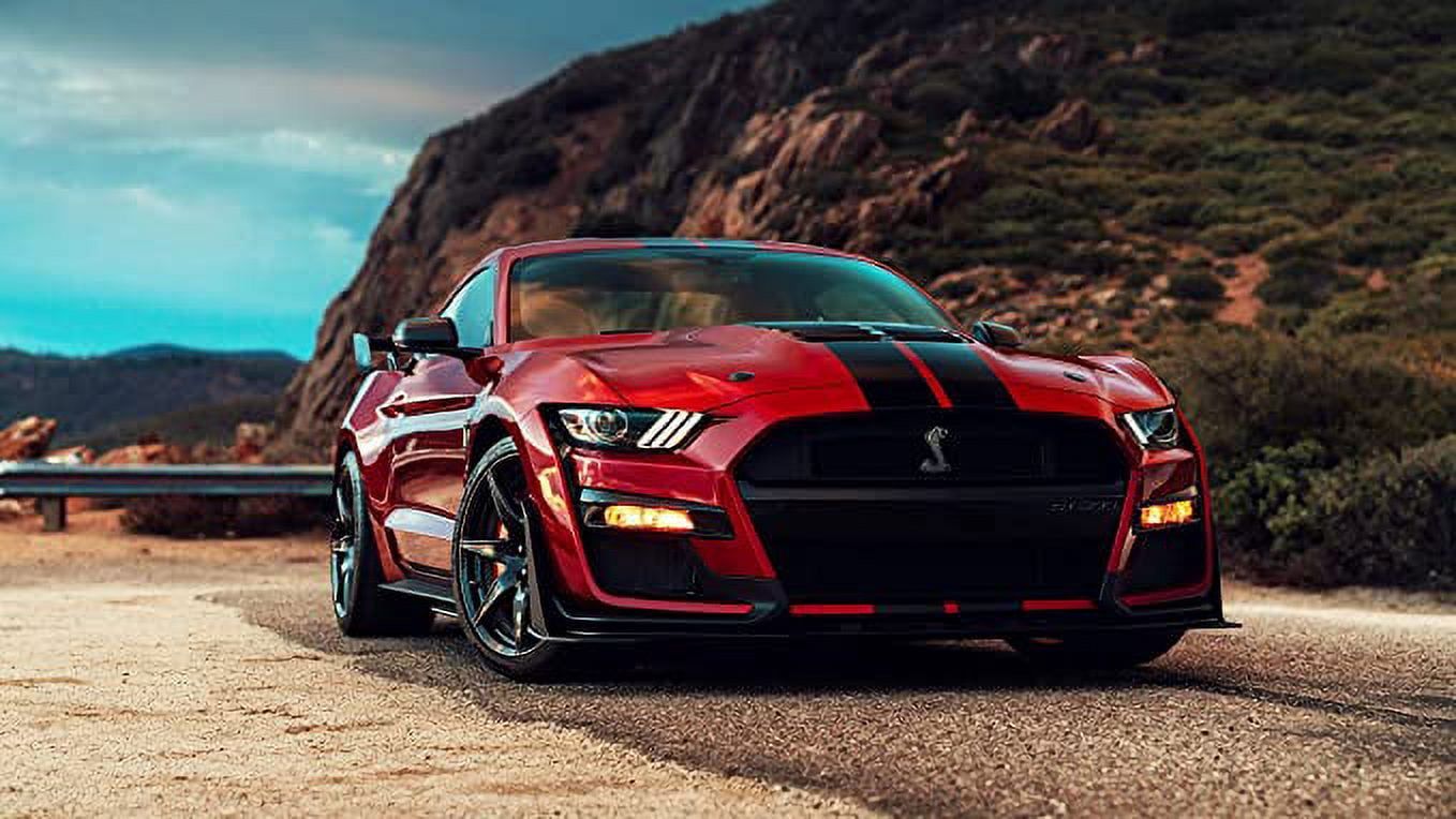 1358x764 Iconic Arts Laminated 42x24 Poster: 2020 Ford Mustang Shelby gt500 4k HD Business Supplies