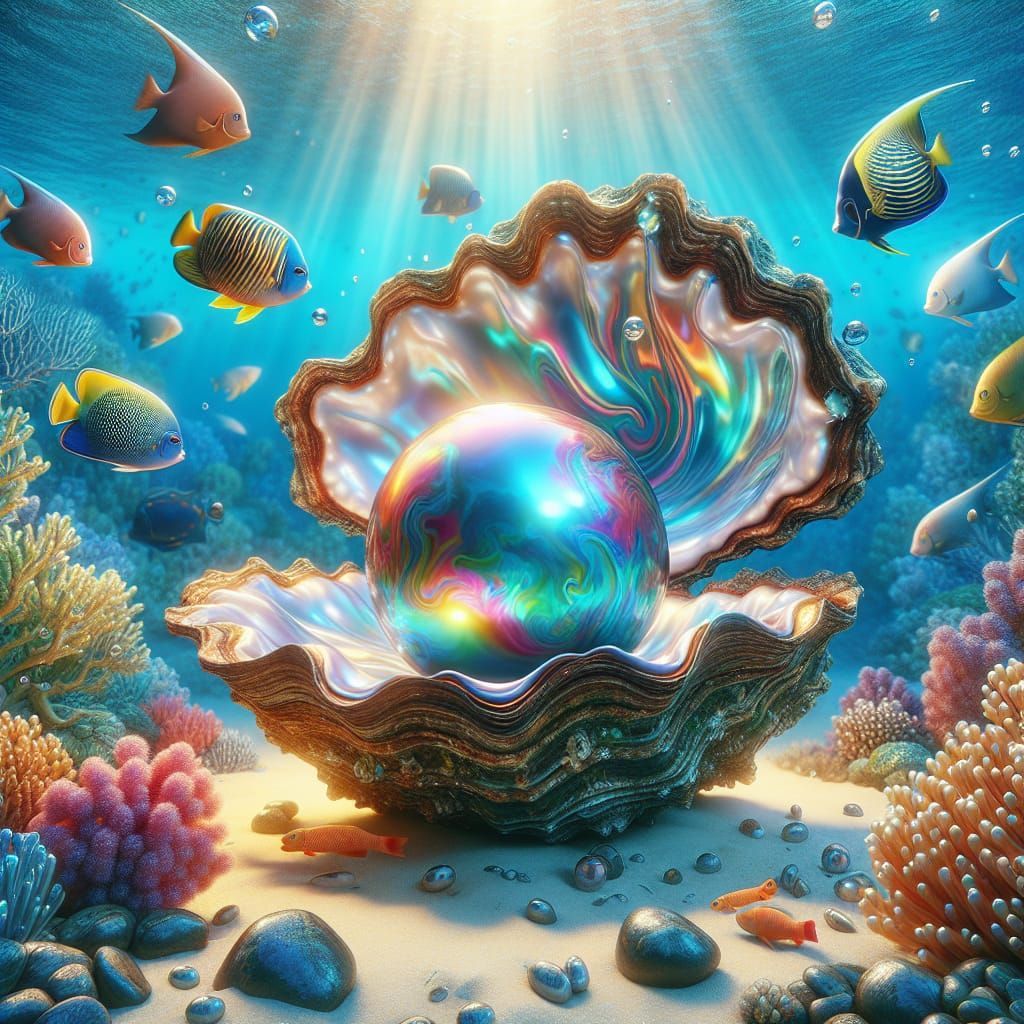 1024x1024 Giant Oyster with pearl inside! Oyster with pearl i