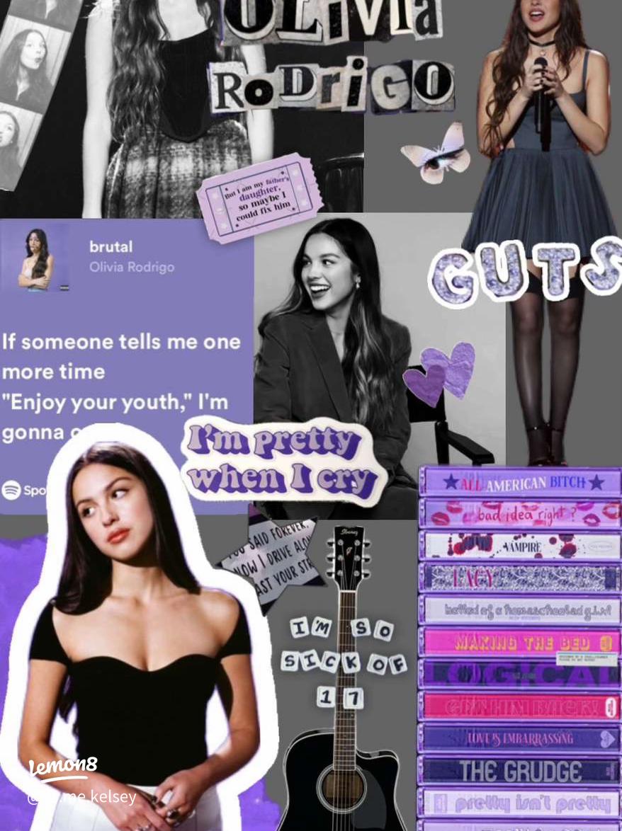 878x1174 Olivia Rodrigo GUTS & Brutal Wallpaper: Aesthetic Desktop Doodles