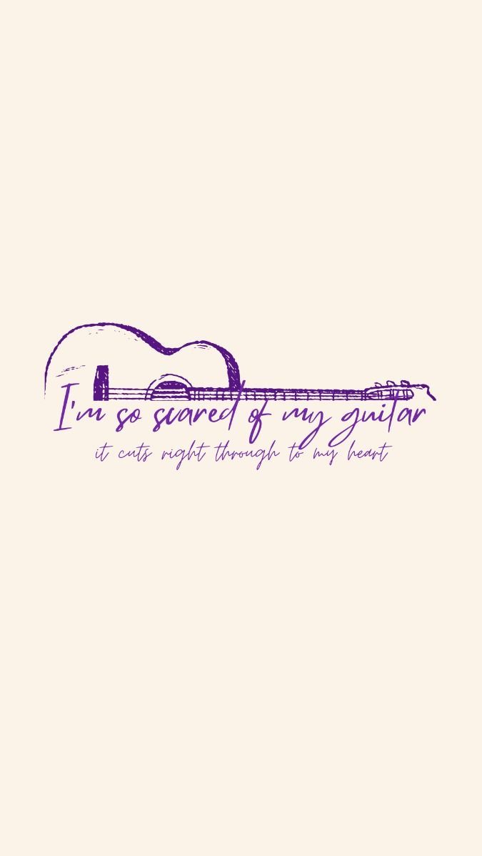 675x1200 Scared of my guitar wall paper