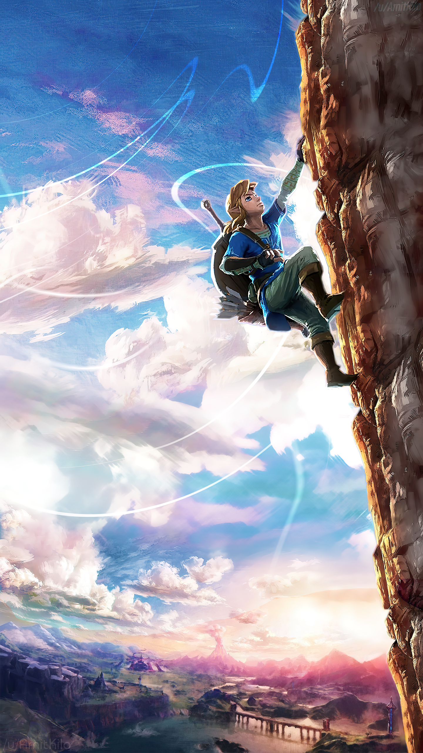 1440x2560 2K Breath Of The Wild Wallpaper Cycle, Night Mode, Vertical, Night Time, Dark Mode, Dark Wallpaper, Zelda, Link