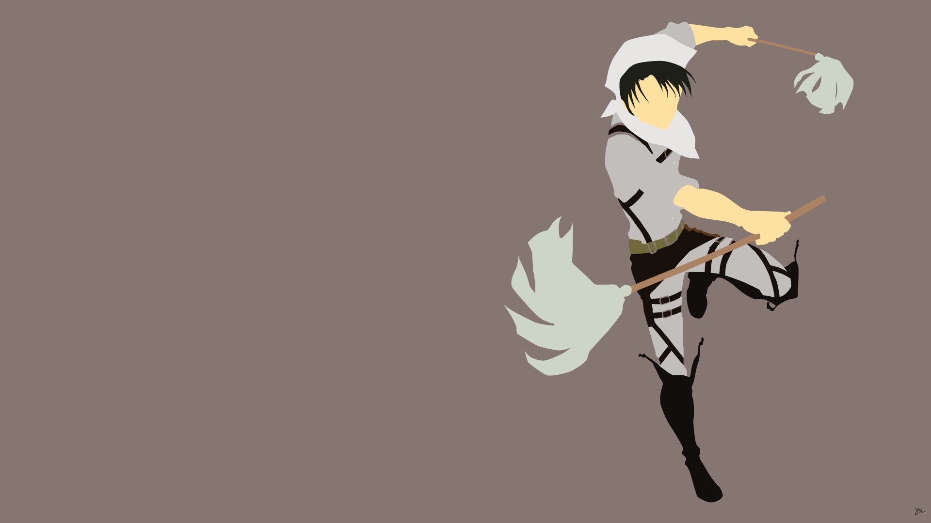 1920x1080 Wallpaper anime, cleaning, Shingeki no Kyojin, Attack Of The Titans, Levi Ackerman, Razvedchicy for mobile and desktop, section арт, resolution 1920x1080