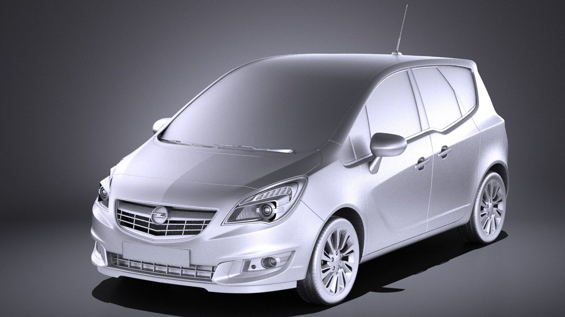 1920x1080 3D Model 2016 Opel Meriva