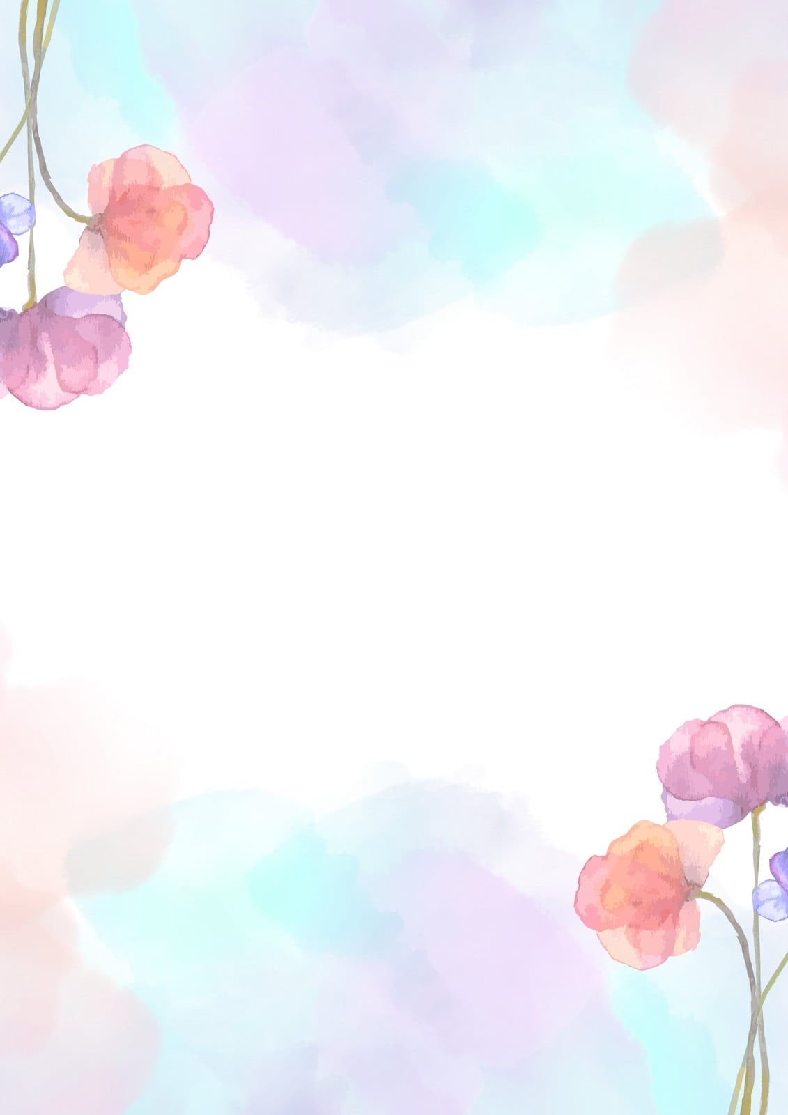 1131x1600 Free customizable watercolor background templates