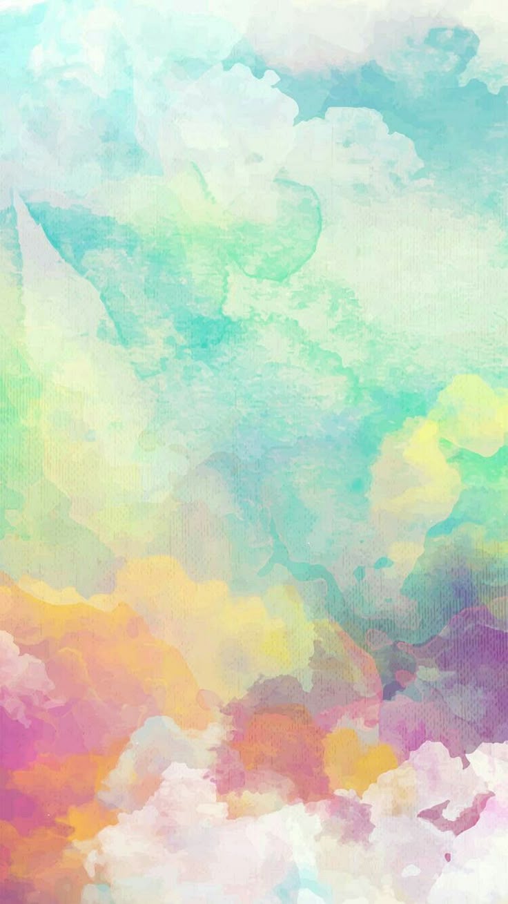 736x1309 Colorful Pastel Clouds Wallpaper. Watercolour background wallpaper, Plain watercolor background, Pretty watercolor background
