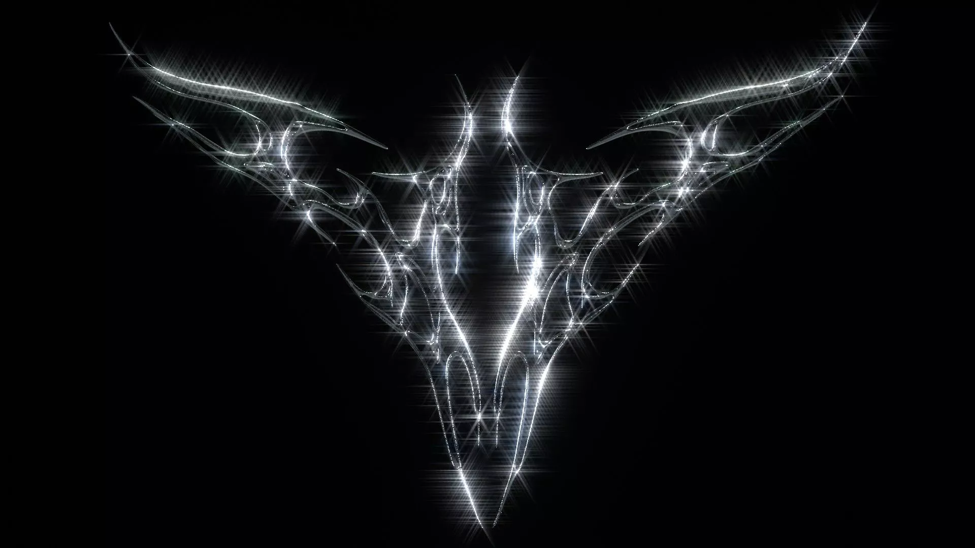 1920x1080 Black Chrometype Wallpaper