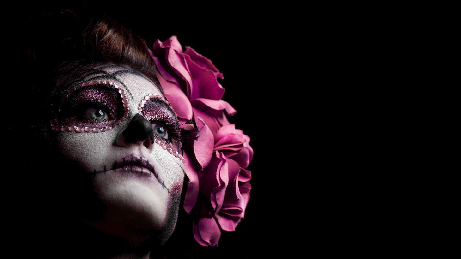 1920x1080 Sugar Skull Girl Wallpaper HD 06386