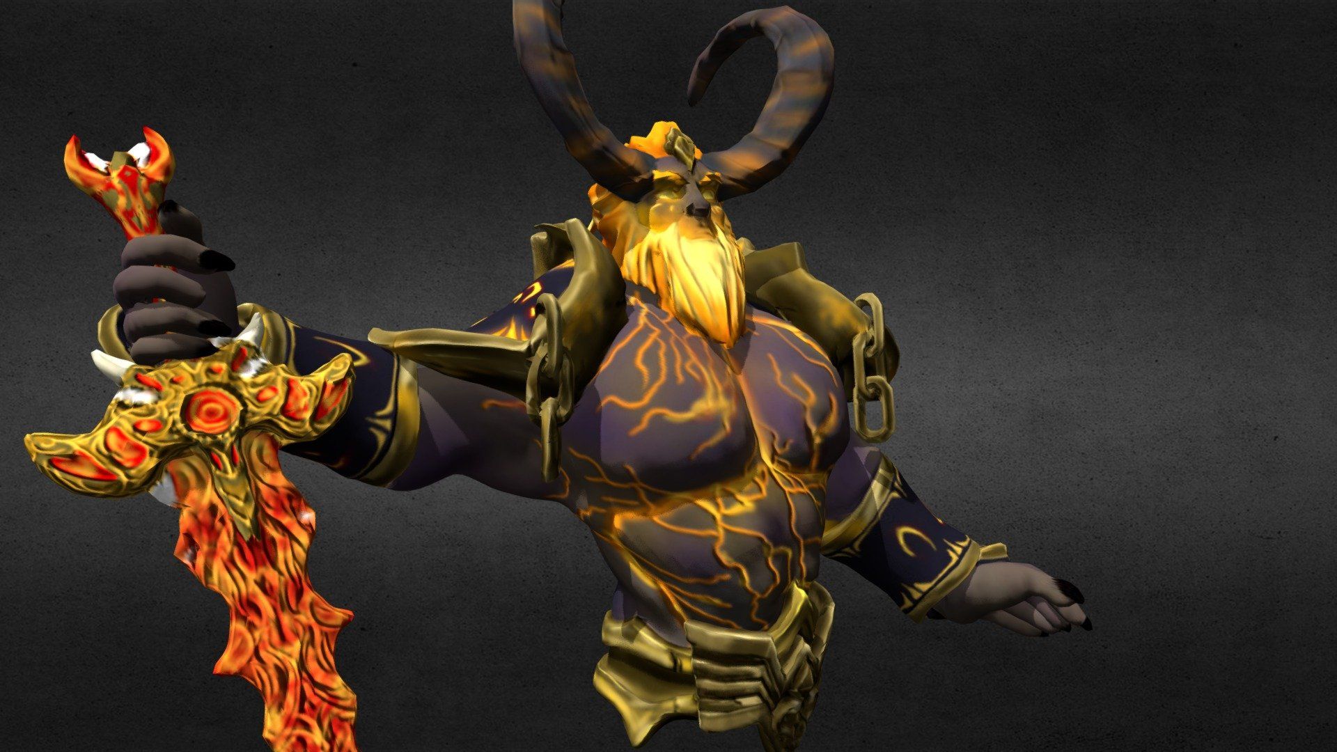 1920x1080 Sargeras 3D print model by rotating3D.com [6221a71]