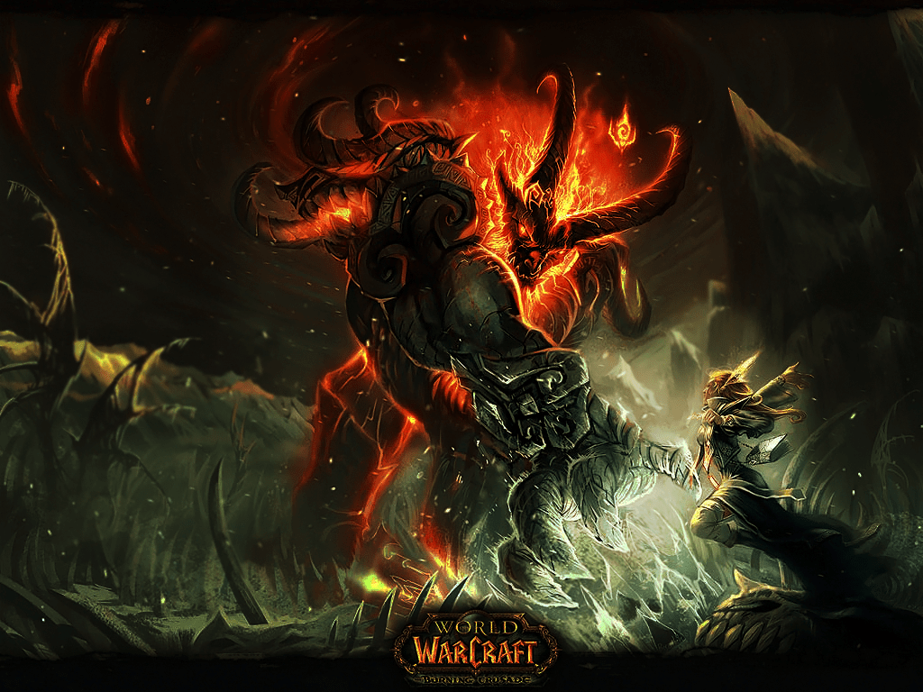 1024x768 Sargeras(Warcraft) vs Ultron(Marvel Comics)