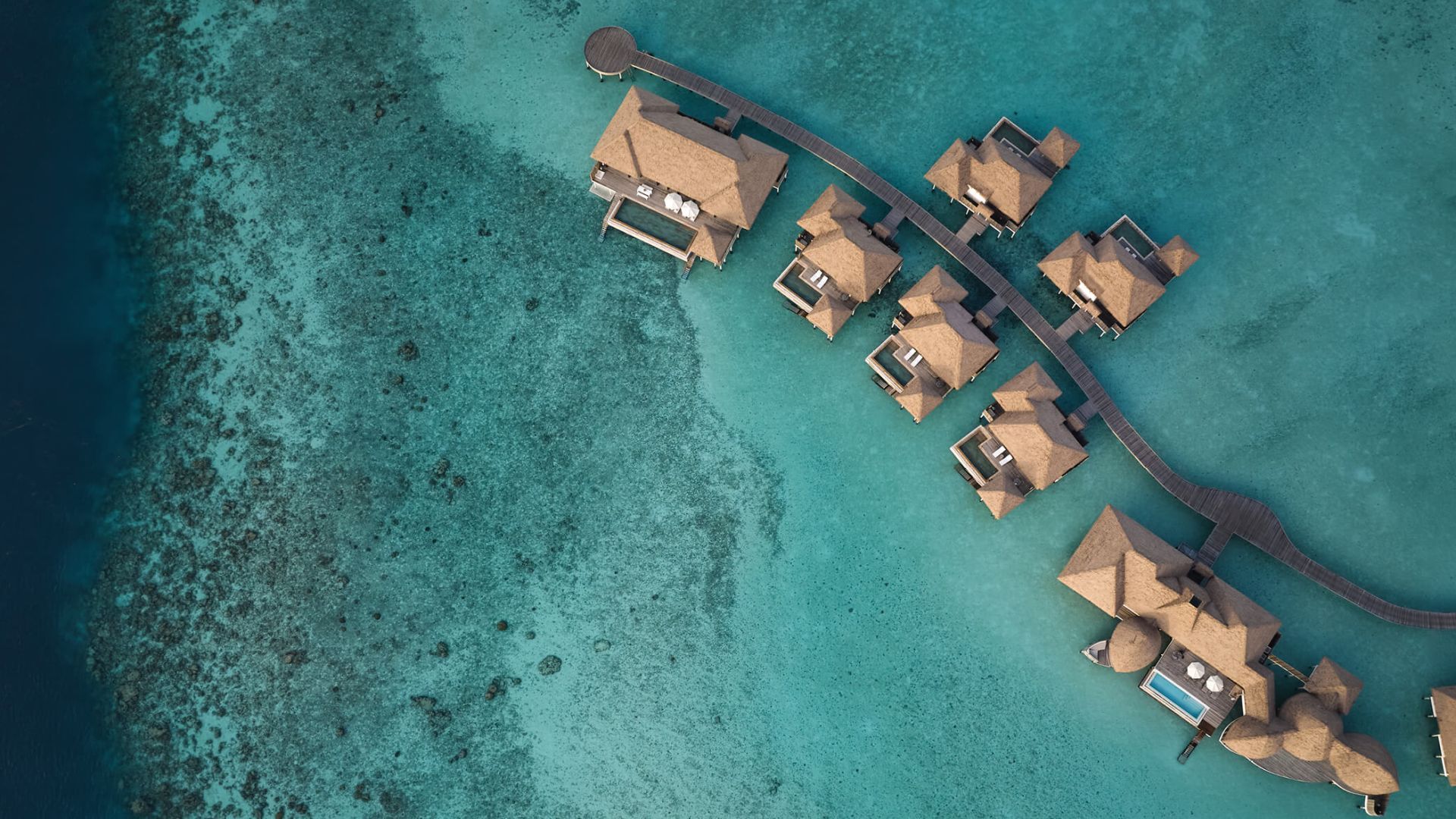 1920x1080 Maldives Ocean Villas. Overwater Villas in the Maldives