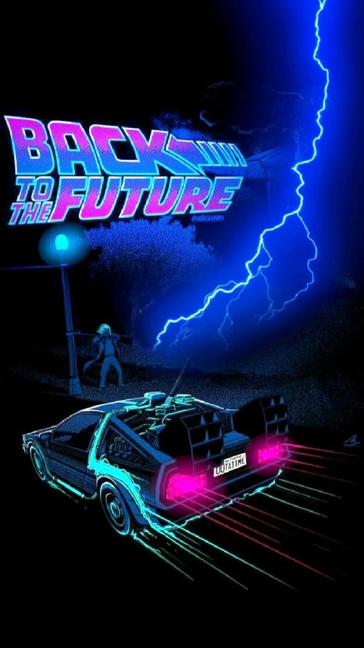 736x1308 Back to the Future Neon Sign Poster. Back to the future designs, Back to the future phone wallpaper, Back to the future watch face