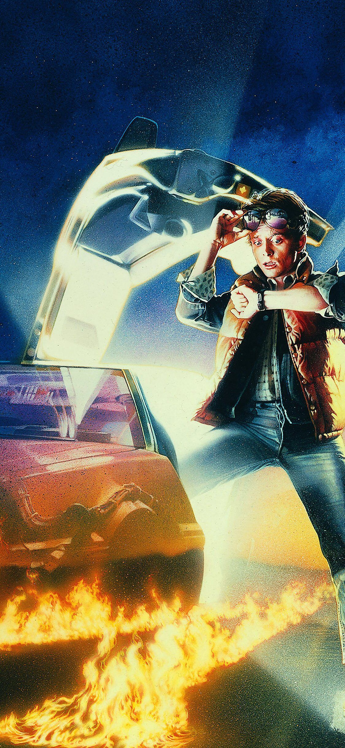 1125x2436 Back To The Future Time Film Poster iPhone Wallpaper
