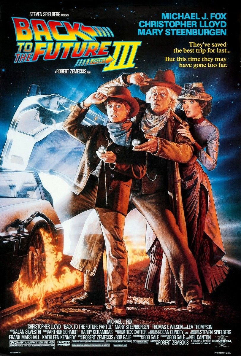 812x1200 Back To The Future III Movie Poster Print Marty McFly Doc Brown