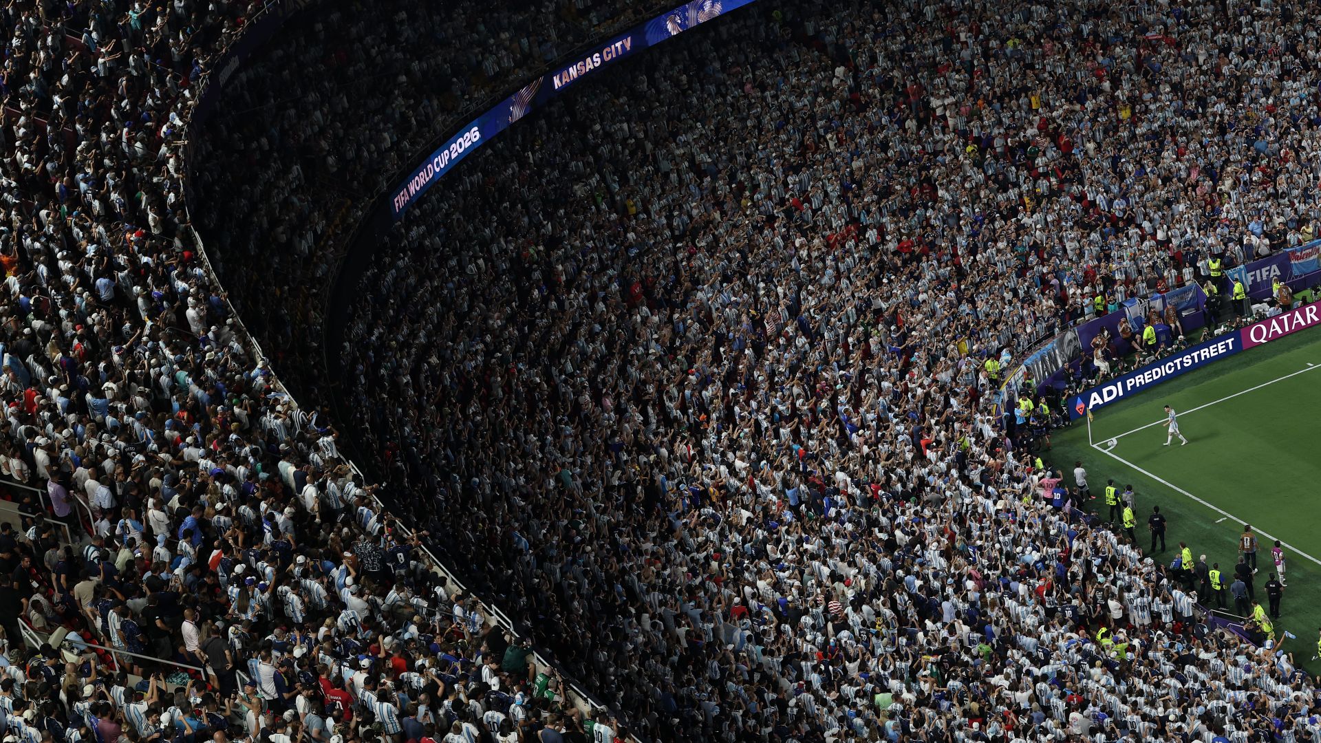 1920x1080 Most iconic image ever' Messi is surrounded by adoring fans as he heads into potential last World Cup game