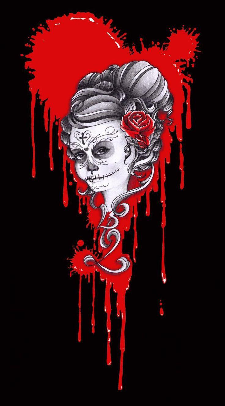 736x1325 Free download Sugar Skulls Wallpaper Mexican sugar skull wallpaper