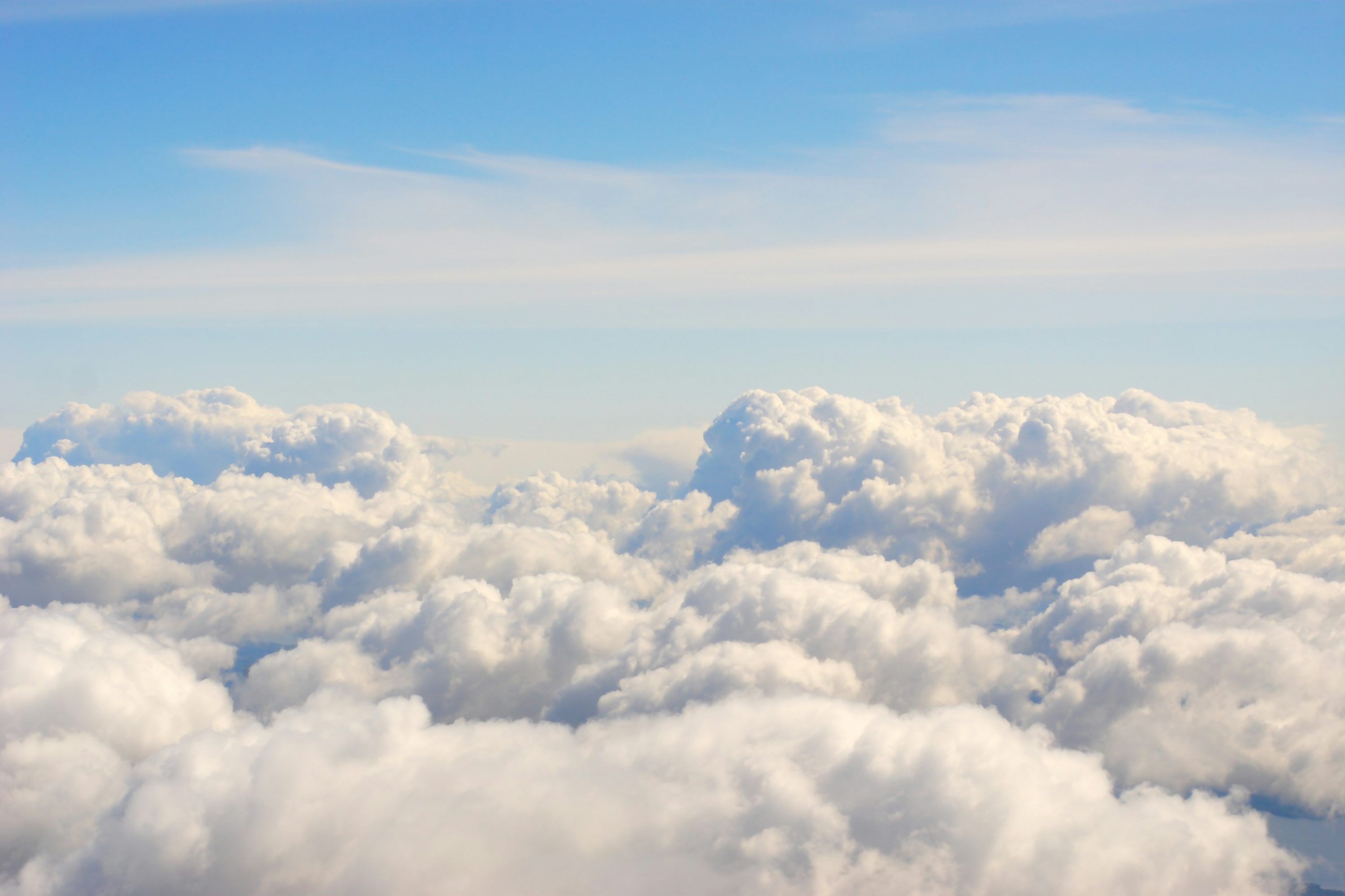 3000x2000 Nimbus clouds and blue calm sky photo