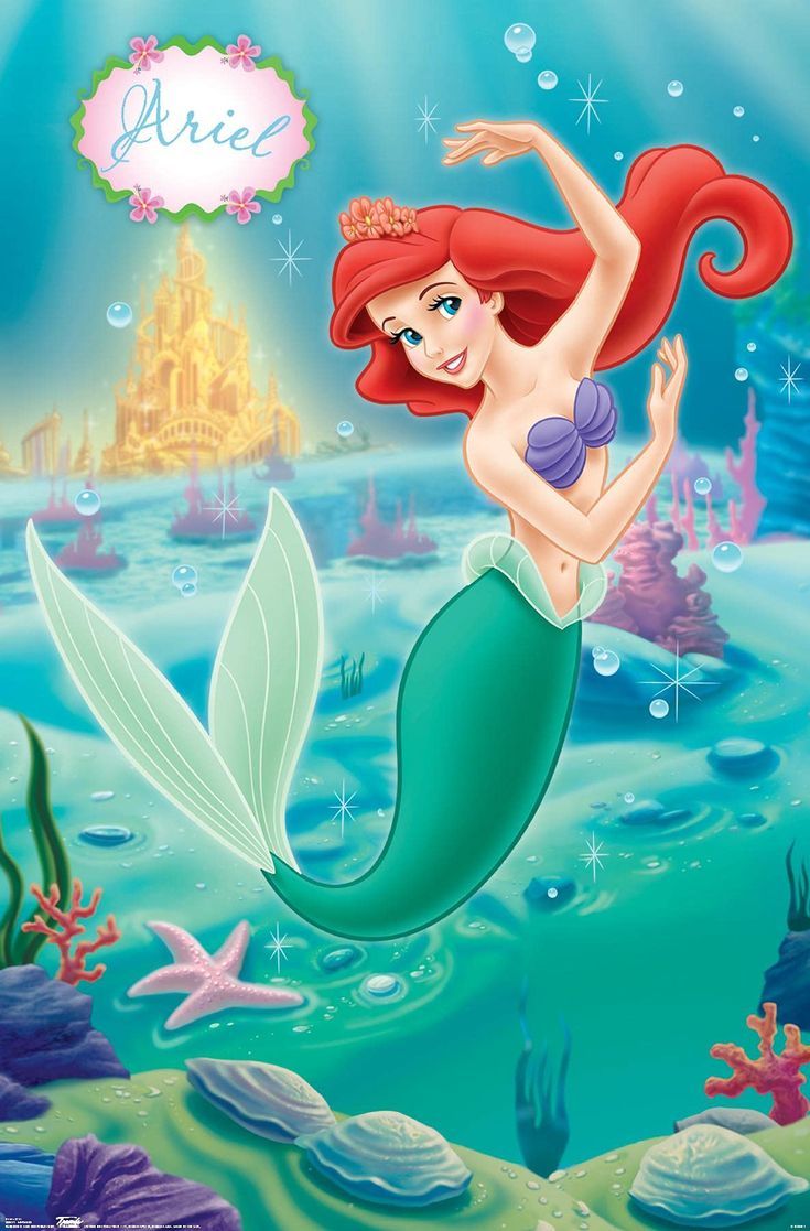 735x1117 Trends International Disney The Little Mermaid Pose Wall Poster, 22.375 x Premium Unframed