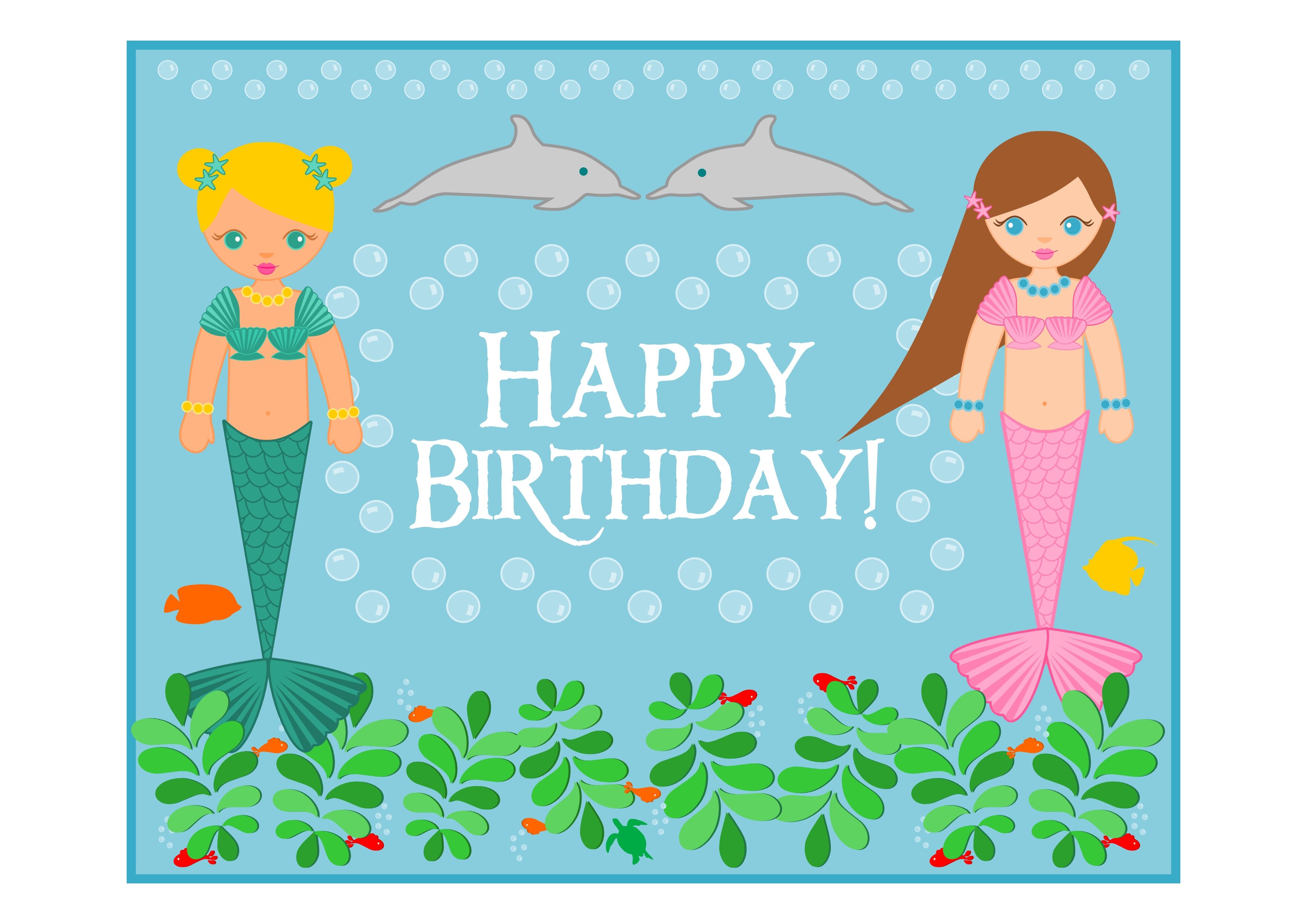 3508x2480 FREE Mermaid Birthday Party Printables. Catch My Party