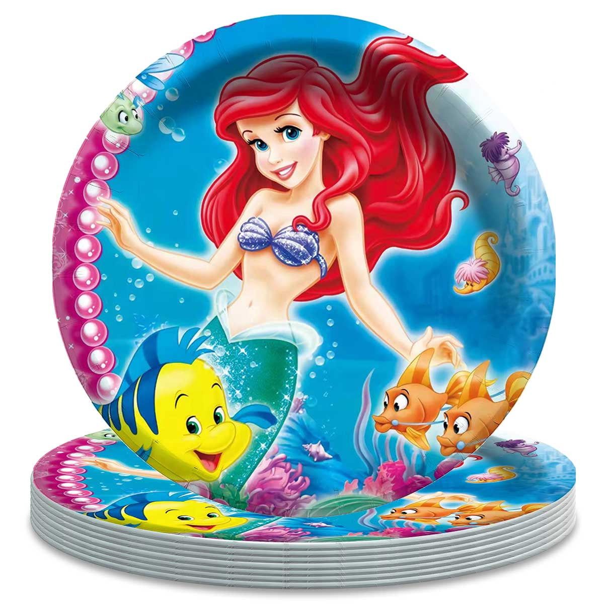 1200x1200 Mermaid Paper Plates Birthday Decorations Party Supplies Tableware Disposable Dinnerware