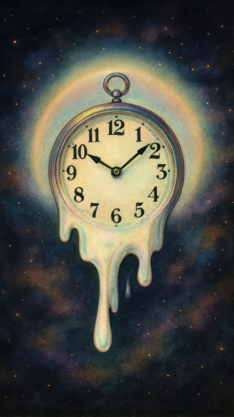 800x1422 Surreal melting clock illustration. Free Photo Illustration
