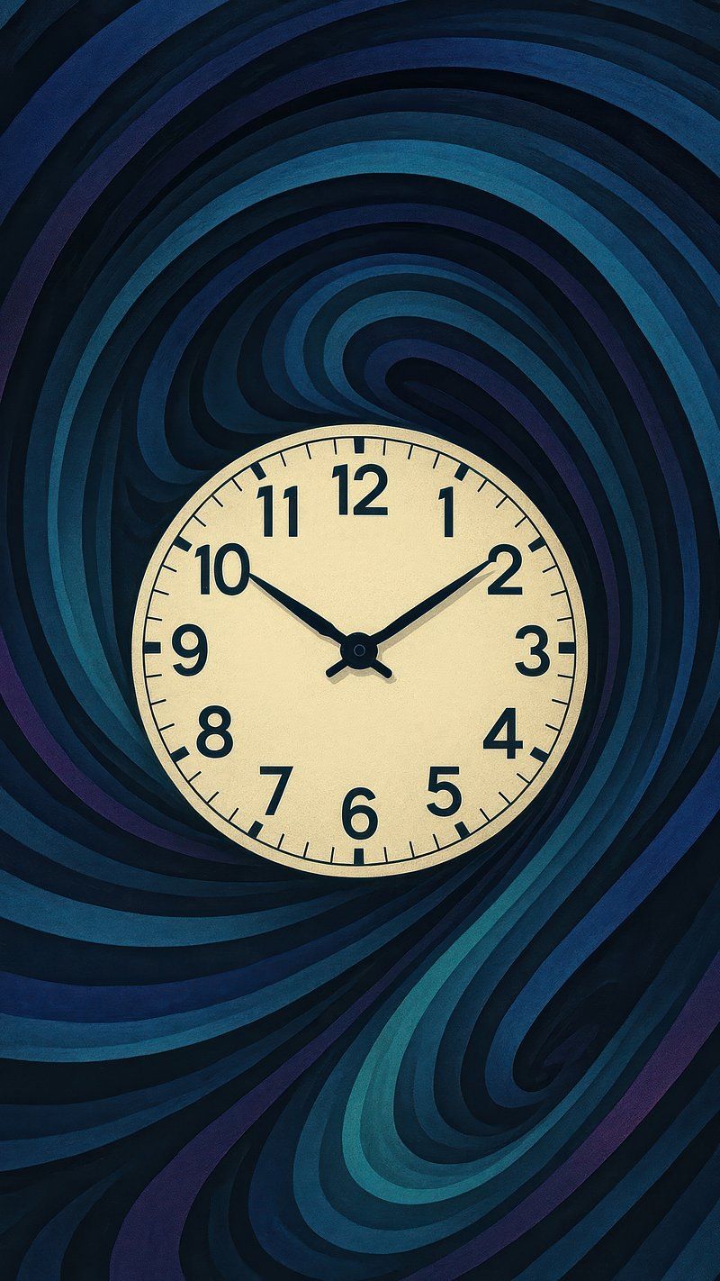 800x1422 Surreal spiral clock wallpaper. Free Photo Illustration