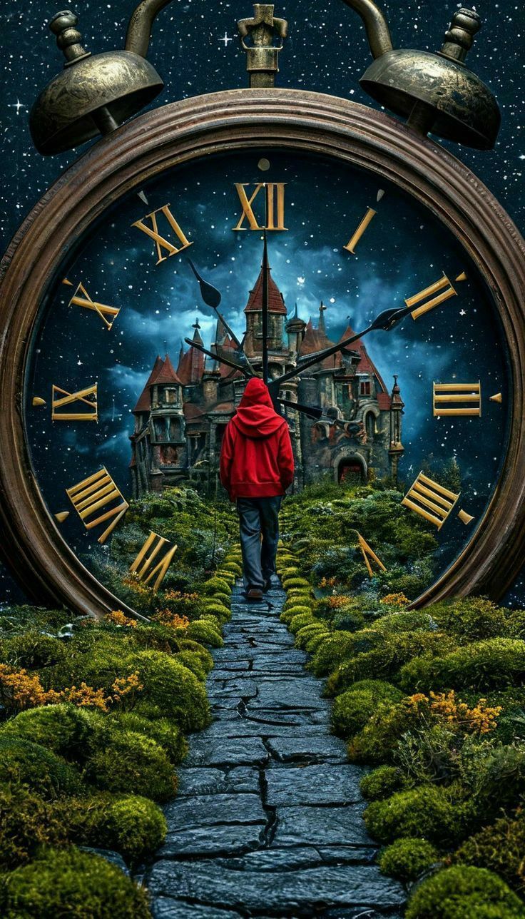 736x1288 Surreale kunst. Clock wallpaper, Android wallpaper art, Surreal clock