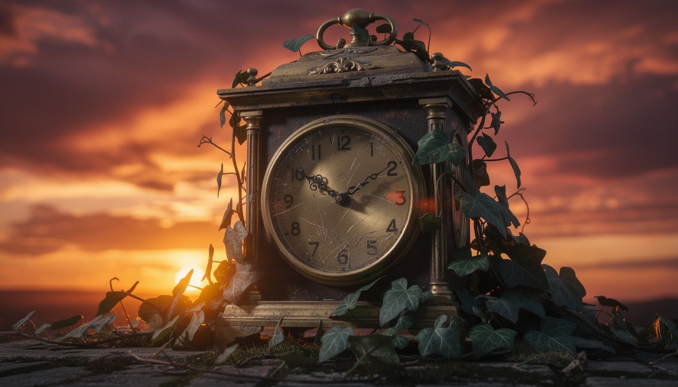 1344x768 Free Surreal Desert Time Image, Desert, Clock