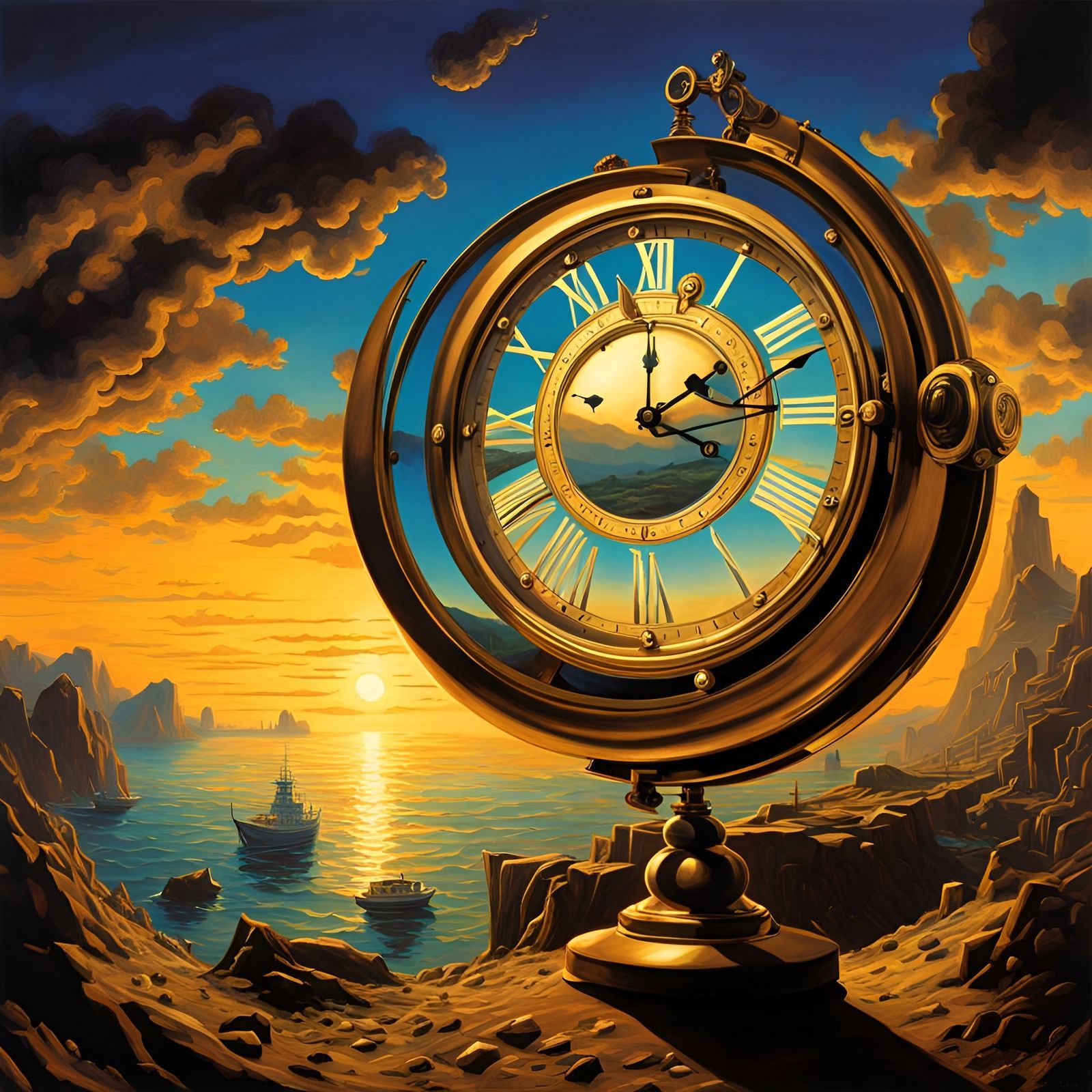 1600x1600 Persistence of memory Countdown clocks, watch , color corrected complementary colors contrasting colors golden hour fisheye lens dystopian d