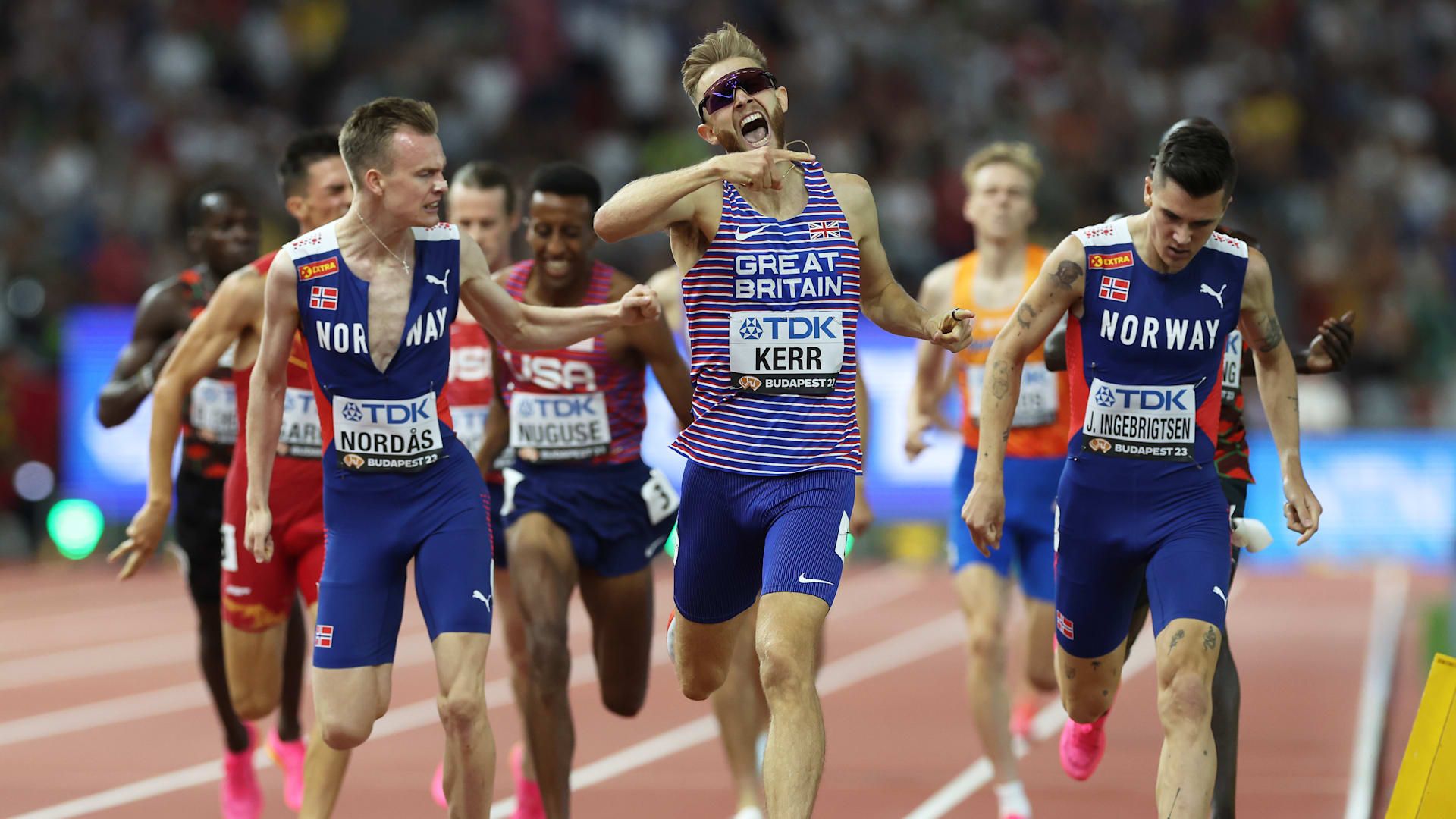 1920x1080 World Athletics Championships 2023: Britain's Josh Kerr stuns favourite Jakob Ingebrigtsen to take 1500m gold