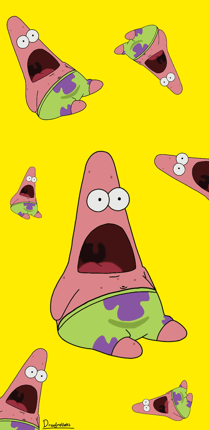 800x1644 Shocked Patrick, meme, spongebob, HD phone wallpaper