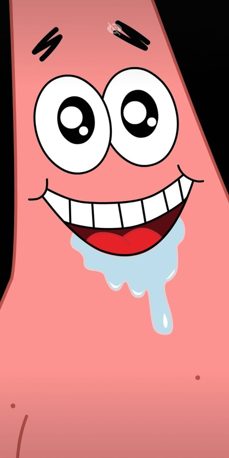 800x1600 Patrick, aesthetic, cute, meme, pink beret, smile, spongebob squarepants, star, HD phone wallpaper