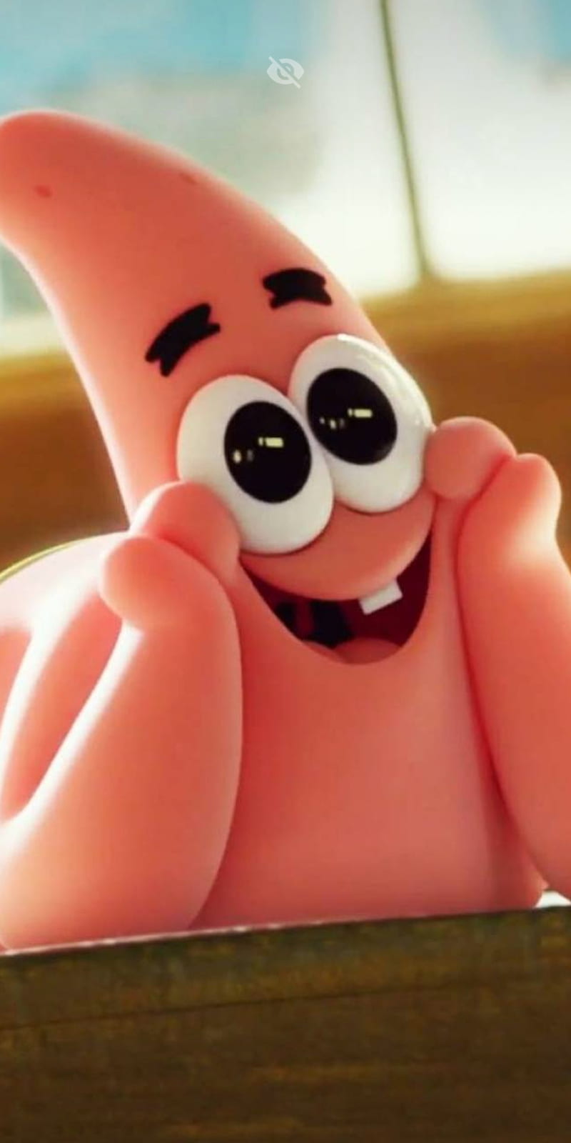 800x1600 Patrick, aesthetic, cute, meme, pink beret, smile, spongebob squarepants, HD phone wallpaper