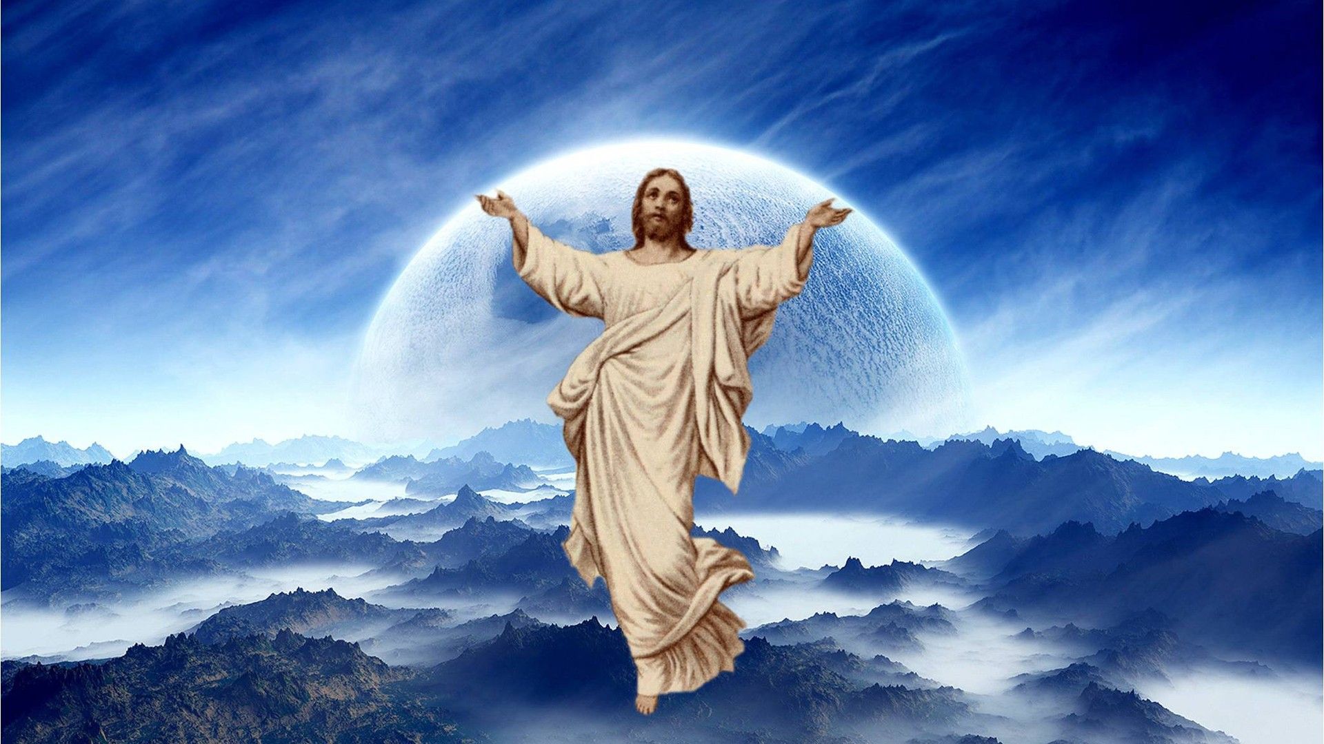 1920x1080 Ascension Heaven Christ Jesus Gospel HD Easter Wallpaper