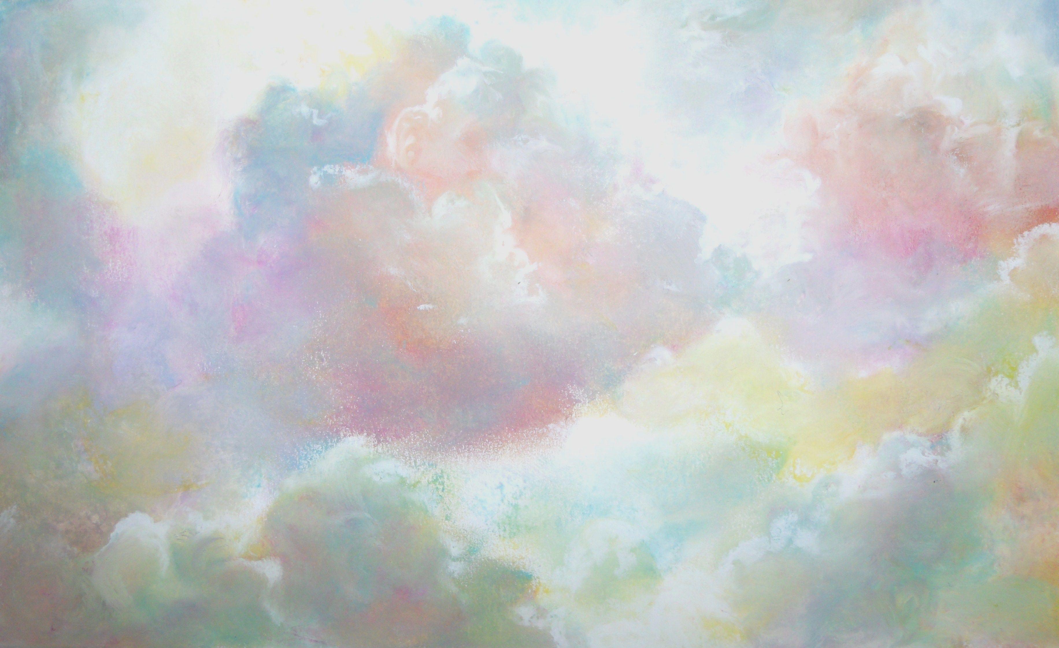 3664x2243 aesthetics. Pastel clouds, Oil pastel
