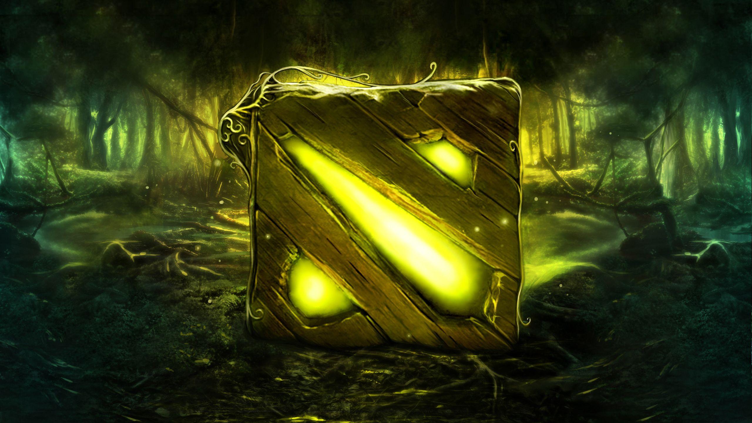 2560x1440 Wallpaper DOTA 2 Logo Emblem vdeo game 2560x1440
