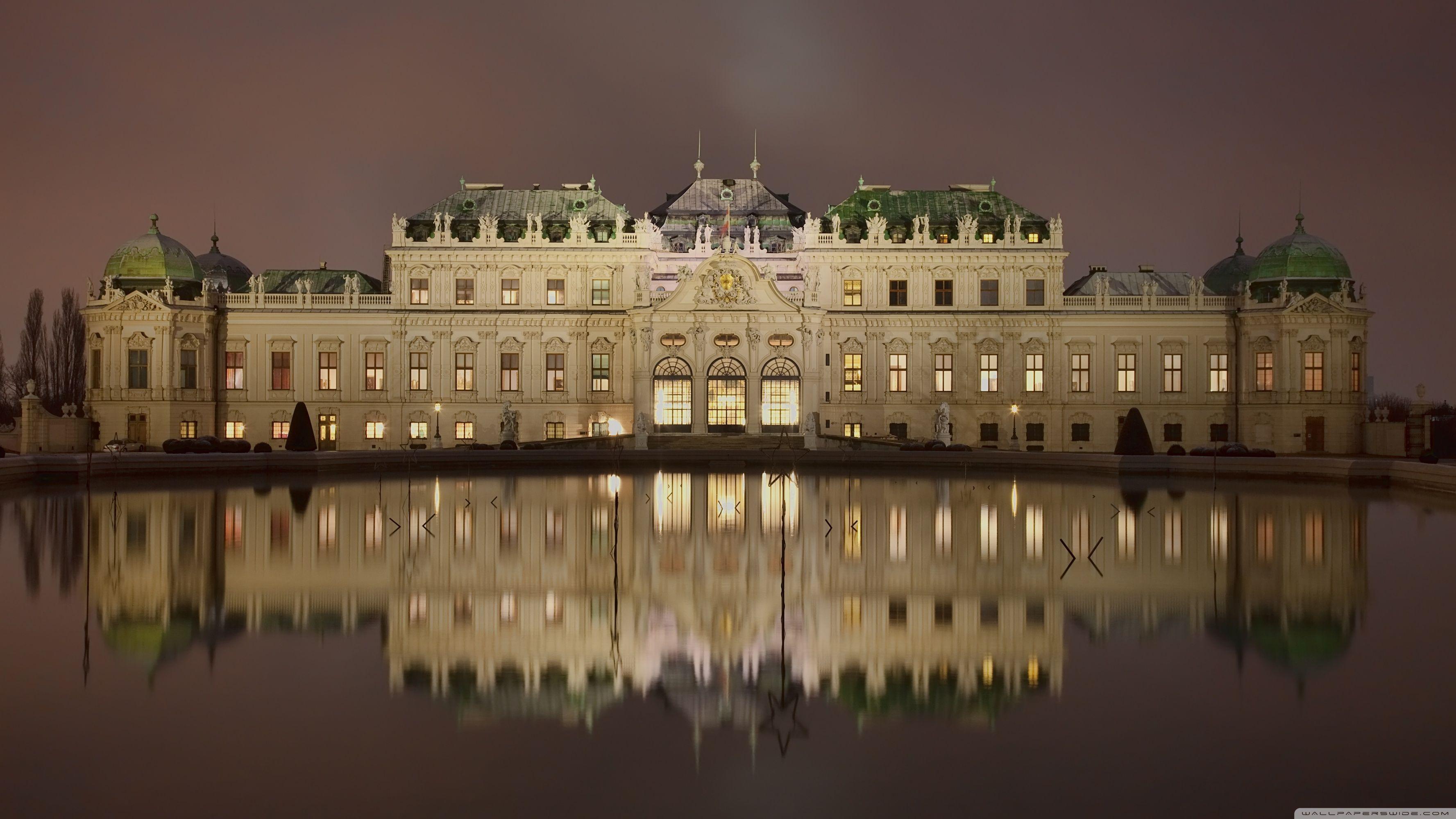 3554x1999 Belvedere Palace Vienna Ultra HD Desktop Background Wallpaper