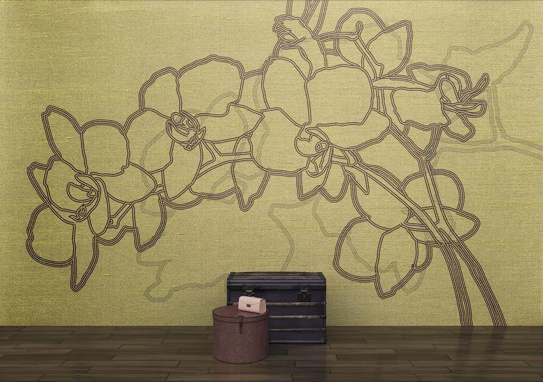 1105x778 Silk wallpaper Legend. Art silk flower wallpaper