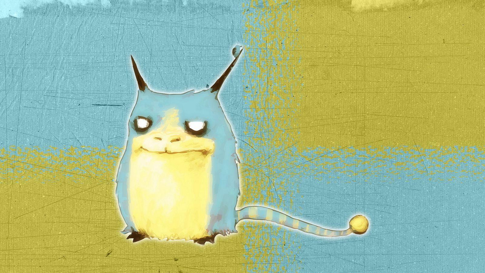 1600x900 Download wallpaper 1600x900 animal, drawing, stains, unusual