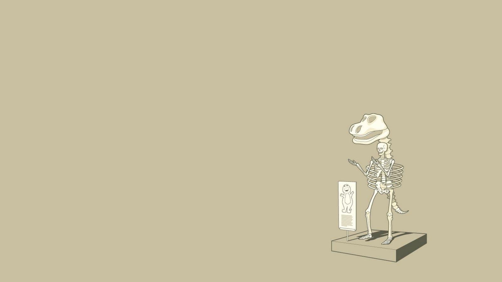 1600x900 Download wallpaper 1600x900 dinosaur, skeleton, finding, unusual