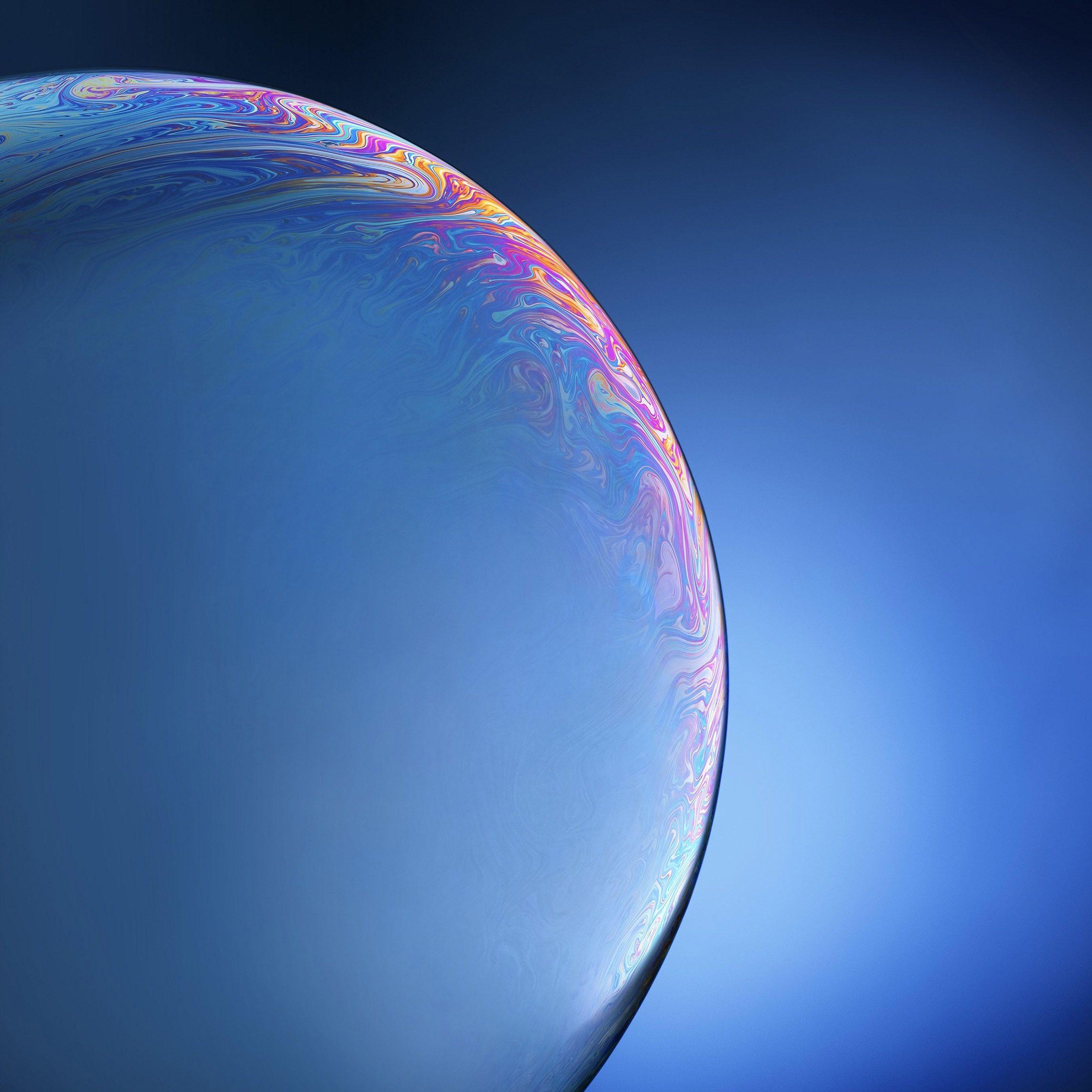 2732x2732 Blue Apple Iphone Xs Max Official Art Bubble Wallpaper