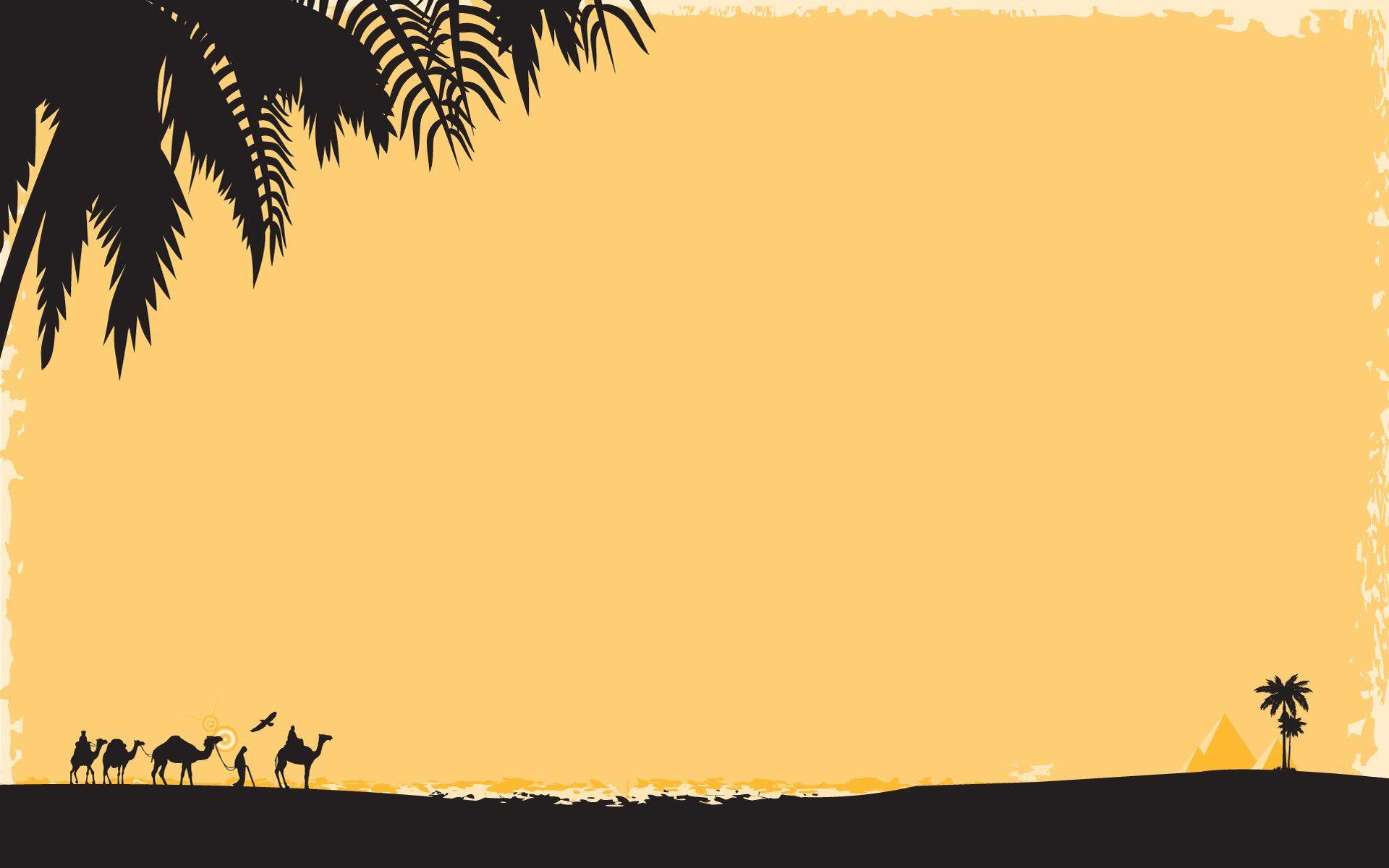1920x1200 Deserts silhouettes Egypt oasis wallpaperx1200