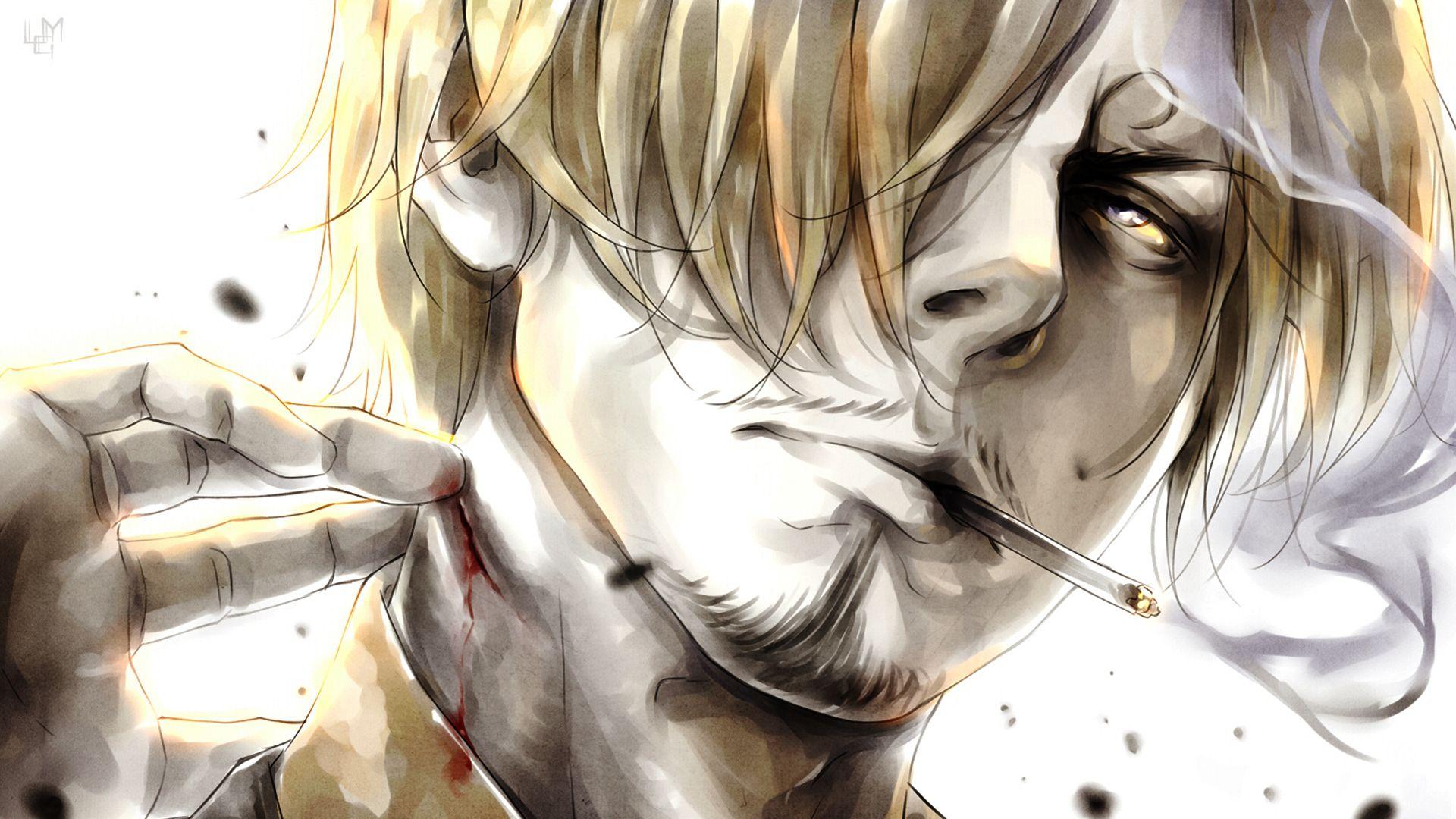 1920x1080 Sanji Smoking Anime Wallpaper HD