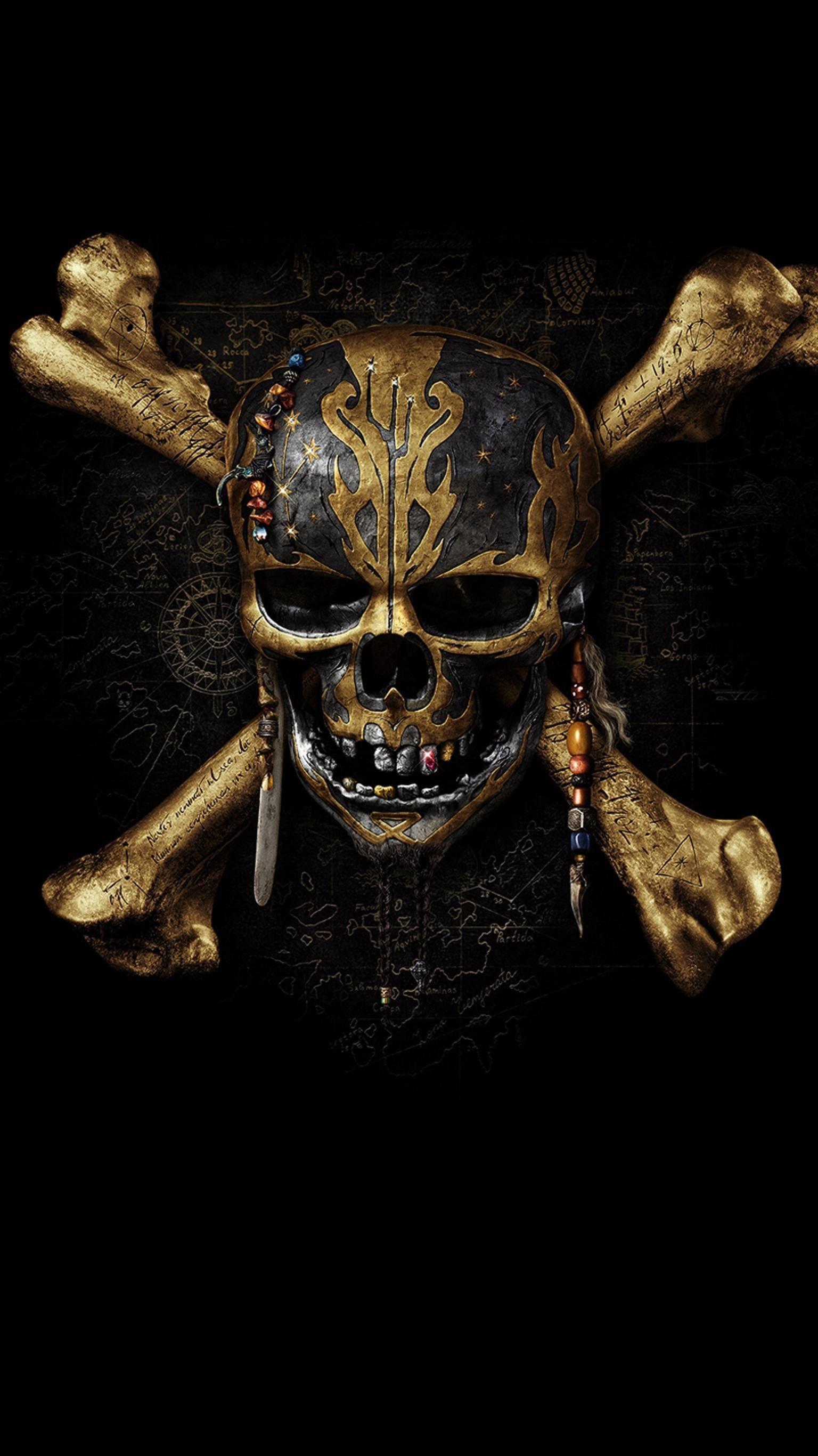 1536x2732 Fresh Pirates Of the Caribbean 5 Skull Wallpaper. Skull wallpaper